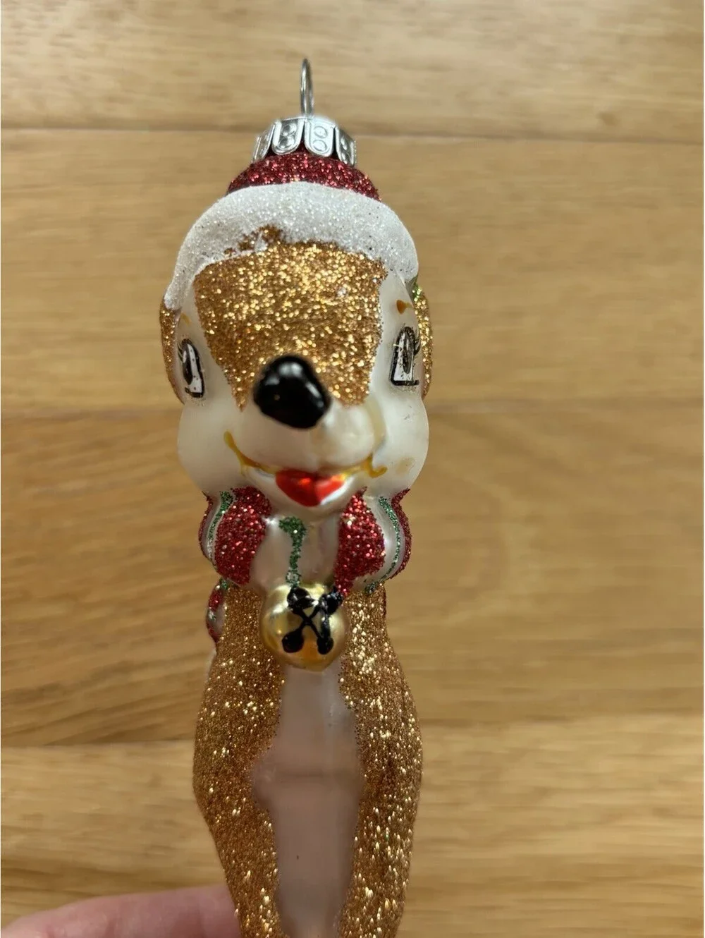 Celebrations by Radko Deer Santa Hat Fawn Glass Christmas Ornament w/ Box 2011